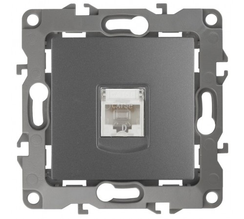 Розетка информационная 12-3107-12 RJ45,  графит  Б0019350  ЭРА