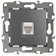 Розетка информационная 12-3107-12 RJ45,  графит  Б0019350  ЭРА