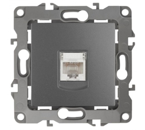 Розетка информационная 12-3107-12 RJ45,  графит  Б0019350  ЭРА