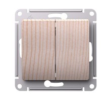 GLOSSA Сосна Выключатель 2-клавишный, сх.5, 10АХ, механизм  GSL001551  SE