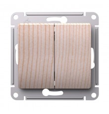 GLOSSA Сосна Выключатель 2-клавишный, сх.5, 10АХ, механизм  GSL001551  SE