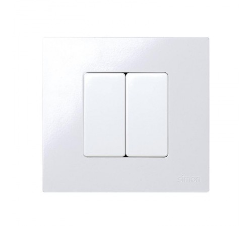 Simon 27 Выключатель однополюсный, 10А 250В, узкий модуль, S27, белый  27101-64  Simon