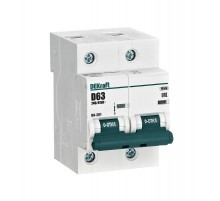 Выключатель автоматический двухполюсный ВА-201 63А D 10кА  13016DEK  DEKraft