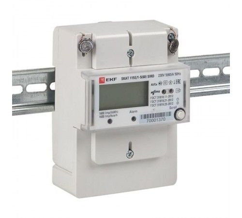 Счетчик электрической энергии однофазный многотарифный SKAT 115E/1-5(60) SIRD PROxima  11501R  EKF