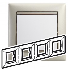 Valena Жемчужный Рамка 4-ая гориз  770474  Legrand