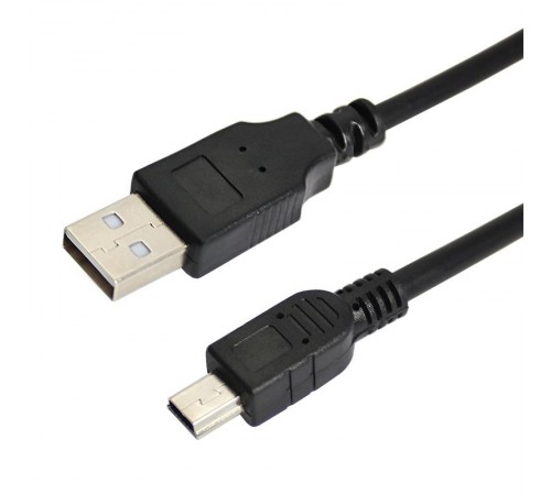 Кабель mini USB (male) штекер - USB-A (male) штекер, длина 0,2 метра, черный (PE пакет)  18-1131-2  REXANT