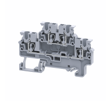 Клеммы двухярусные пружинная OptiClip CXDL-2,5-2L-I-серый  289764  КЭАЗ