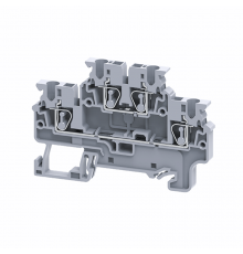 Клеммы двухярусные пружинная OptiClip CXDL-2,5-2L-I-серый  289764  КЭАЗ