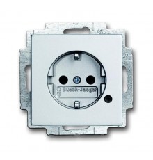 Розетка SCHUKO 16А 250В c шторками, c индикацией LED, Future/Axcent/Carat/Династия, серебр. алюм.  2CKA002013A5285  ABB