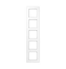 Рамка для вертикальной и горизонтальной установки, 5 постов; термопласт; белый; A550  A5585BFWW  Jung