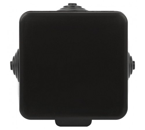 Распаячная коробка  KOR-65-65-50-4g-B открытой установки КОР 65х65х50мм черная с гермовводами 4 входа IP54 KOR-65-65-50-4g-B  Б0061797  ЭРА