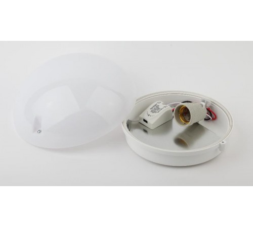 Светильник пылевлагозащищенный под лампу для ЖКХ НБП 06-60-102 с фото-шумовым датч."Сириус" 60Вт, Е27, 220В, IP54, У3  Б0048412  ЭРА