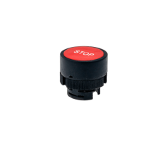 Головка кнопки плоская с маркировкой, красный, знак "stop", пласт. MTB2-EA434  43220  ОВЕН