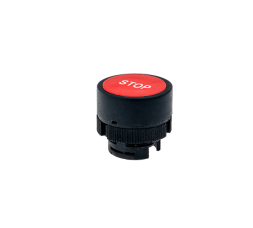 Головка кнопки плоская с маркировкой, красный, знак "stop", пласт. MTB2-EA434  43220  ОВЕН