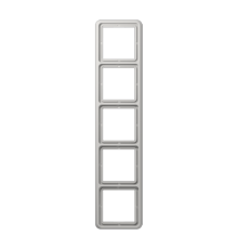 Рамка для вертикальной и горизонтальной установки, 5-кратная; светло-серая  CD585LG  Jung