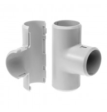 Тройник разборный д32 безгалогенный (HF) атмосферостойкий серый (15шт/180шт уп/кор)  PR13.0367  Промрукав