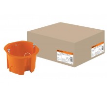Коробка установочная 65х45 оранжевая с саморезами  SQ1402-1126  TDM