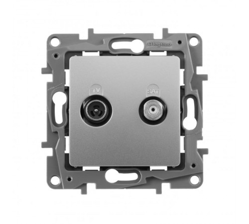 Etika Алюминий Розетка Розетка TV/SAT 2-х кабельная  672457  Legrand