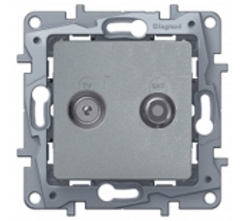 Etika Алюминий Розетка Розетка TV/SAT 2-х кабельная  672457  Legrand