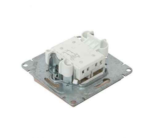 Механизм выключателя, одноклавишный, перекрёстный, кремовый Эпика  UP1-SWI-12 EKF