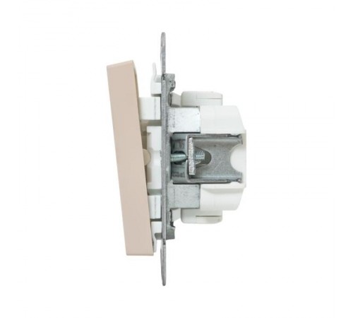 Механизм выключателя, одноклавишный, перекрёстный, кремовый Эпика  UP1-SWI-12 EKF
