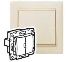 Valena Сл. кость Выключатель 2-клавишный с индикац на 1-й клавише с нейтралью  774345  Legrand