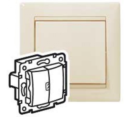 Valena Сл. кость Выключатель 2-клавишный с индикац на 1-й клавише с нейтралью  774345  Legrand