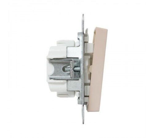 Механизм выключателя, одноклавишный, перекрёстный, кремовый Эпика  UP1-SWI-12 EKF