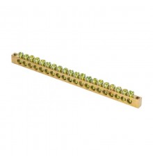 Шина PEN "ноль-земля" (6х9мм) 20 отверстий латунь крепеж по краям EKF PROxima  sn0-63-20-k  EKF