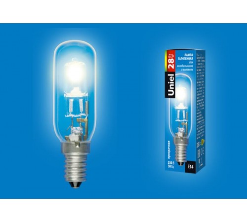 Лампа накаливания HCL-28/CL/E14/F25 Е14 28Вт 3000К special галогенная для холодильников и вытяжки прозрачная  UL-00005665  Uniel
