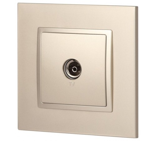 14-3101-04 Розетка TV одиночная, IP20, Эра Elegance, шампань  Б0034293  ЭРА
