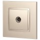 14-3101-04 Розетка TV одиночная, IP20, Эра Elegance, шампань  Б0034293  ЭРА