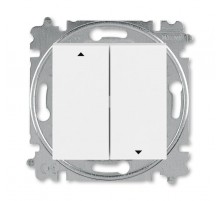 ABB Levit Белый / ледяной Выключатель жалюзи 2-кл. без фиксации клавиш  3559H-A88445 01W  2CHH598845A6001  ABB