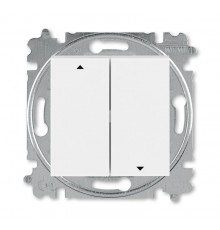 ABB Levit Белый / ледяной Выключатель жалюзи 2-кл. без фиксации клавиш  3559H-A88445 01W  2CHH598845A6001  ABB