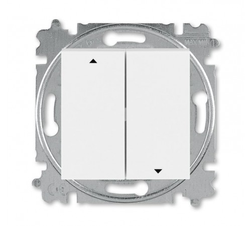 ABB Levit Белый / ледяной Выключатель жалюзи 2-кл. с фиксацией клавиш  3559H-A89445 01W  2CHH598945A6001  ABB