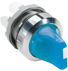 Переключатель M3SS7-21L (короткая ручка) синий 3-хпозиционный с п одсветкой (только корпус) с возвратом в среднее положение  1SFA611216R2104  ABB