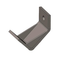 Опора неподвижная оттяжка 45 град., толщ. 8,0 мм, гальван. цинк, 868408  ОПНО45-8,0-ЭЦ   Ostec