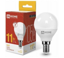 Лампа светодиодная LED-ШАР-VC 11Вт 230В Е14 3000К 990Лм  4690612020587  IN HOME