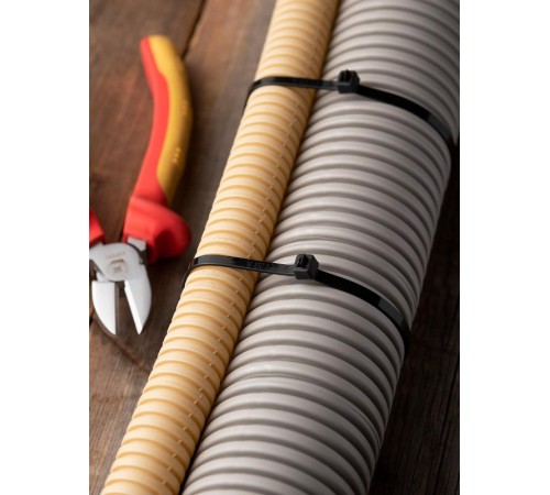 Хомут нейлоновый ЧЕРНЫЙ 4,8х380 (уп./100шт) EKF Simple  plc-cb-4.8x380  EKF