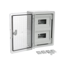 Корпус пластиковый распределительный ЩРН-18 IP65 прозрачная дверь 350х250х150  PR08.26502  Промрукав