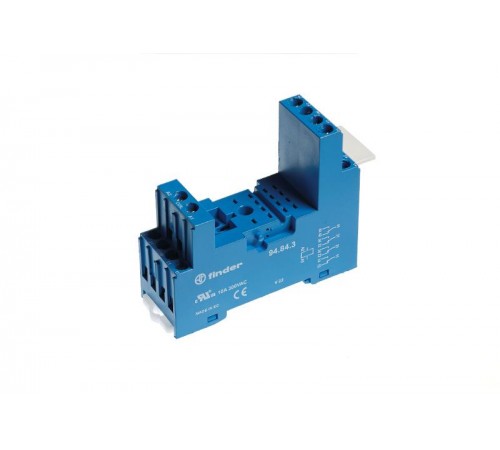 Розетка с винтовыми клеммами (с зажимной клетью) для реле 55.32, 55.34, таймера 85.02, 85.04; применяются модули 99.80  94842SMA  Finder