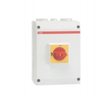 Рубильник в боксе OTP45BA4M красно-желтая рукоятка 2xM32+M16  1SCA022459R6860  ABB