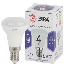 Лампа светодиодная LED R39-4W-860-E14 (диод, рефлектор, 4Вт, холод, E14), (10/100/5600)  Б0048022  ЭРА