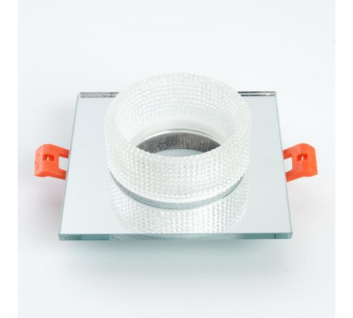 Светильник точечный встраиваемый декоративный DL3001 MR16 50W G5.3 "квадрат", прозрачный  41415  Feron