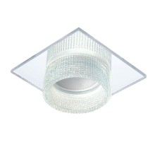 Светильник точечный встраиваемый декоративный DL3001 MR16 50W G5.3 "квадрат", прозрачный  41415  Feron