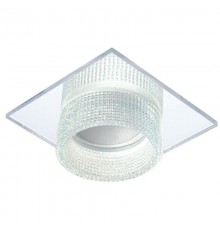 Светильник точечный встраиваемый декоративный DL3001 MR16 50W G5.3 "квадрат", прозрачный  41415  Feron