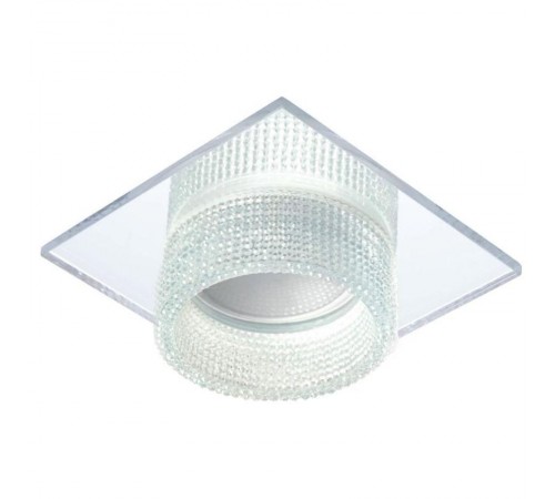 Светильник точечный встраиваемый декоративный DL3001 MR16 50W G5.3 "квадрат", прозрачный  41415  Feron