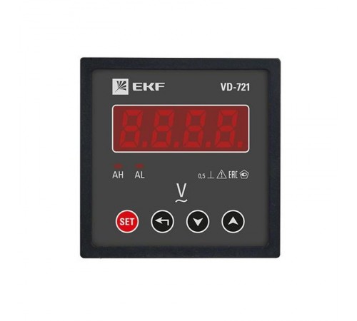 Вольтметр VM-D721 цифровой на панель 72х72 однофазный EKF PROxima  vd-721 EKF