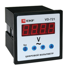Вольтметр VM-D721 цифровой на панель 72х72 однофазный EKF PROxima  vd-721 EKF