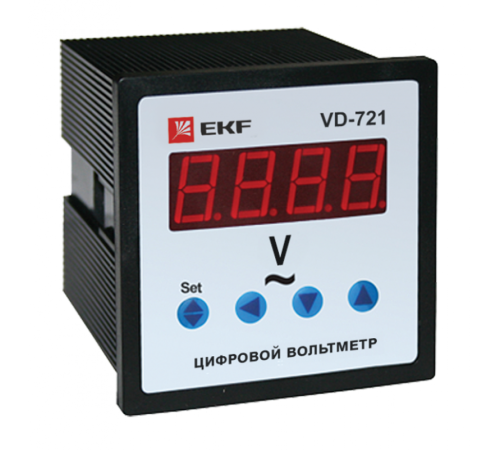 Вольтметр VM-D721 цифровой на панель 72х72 однофазный EKF PROxima  vd-721 EKF